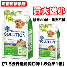 【SOLUTION】耐吉斯 幼犬火雞肉7.5公斤 送1.5公斤1包