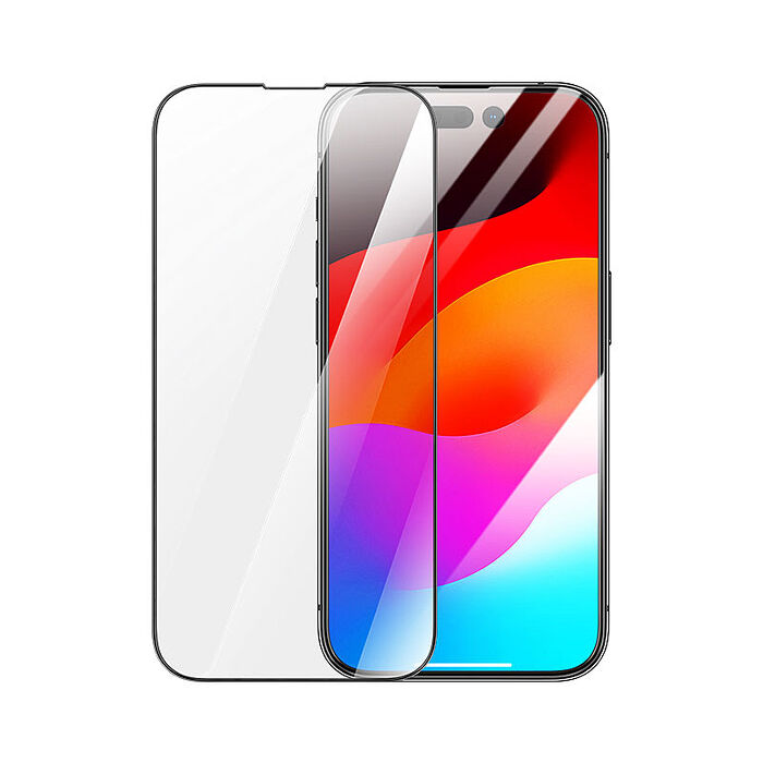 ROCK iPhone 15系列 全覆蓋透明防刮螢幕玻璃保護貼iPhone 15 Pro