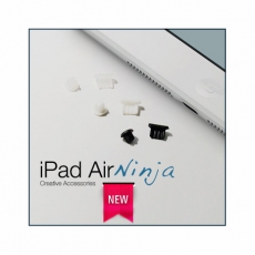 【東京御用Ninja】iPad Air 專用耳機孔防塵塞+防塵底塞(黑+白+透明套裝超值組)