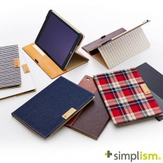 Simplism iPad Air2 記事本型側開掀蓋保護殼皮革紅色