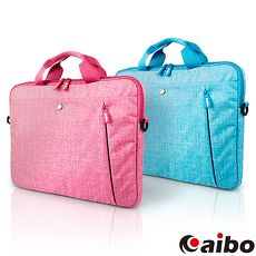 【app】aibo 15.6吋 平板/筆電用 都會時尚防震保護提袋(附肩背帶)藍色