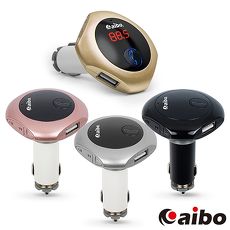 aibo Q7 車用藍牙音樂FM播放發射器(免持通話/MP3播放)銀色