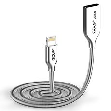 Golf USB 2.0 轉 Apple 8Pin 鋅合金接頭彈簧傳輸線