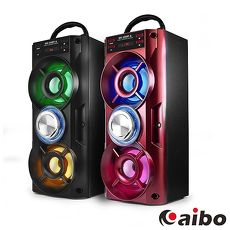 aibo L105 行動卡拉OK 手提木質無線藍牙喇叭(MIC/AUX/隨身碟/TF卡/FM)