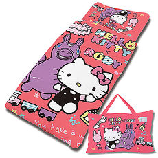 【享夢城堡】HELLO KITTY x RODY 歡樂時光系列-鋪棉兩用兒童睡袋(紅)