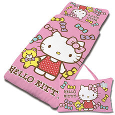 【享夢城堡】HELLO KITTY 哈尼小熊抗菌系列-鋪棉兩用兒童睡袋(粉)