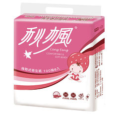 秋楓 草莓 抽取式衛生紙 100抽X8包X6串/箱 (共48包)(預購)