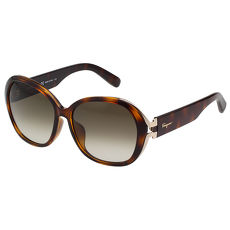 Salvatore Ferragamo 復古圓框太陽眼鏡 (琥珀色)