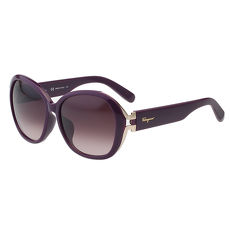 Salvatore Ferragamo 復古圓框太陽眼鏡 (紫色)