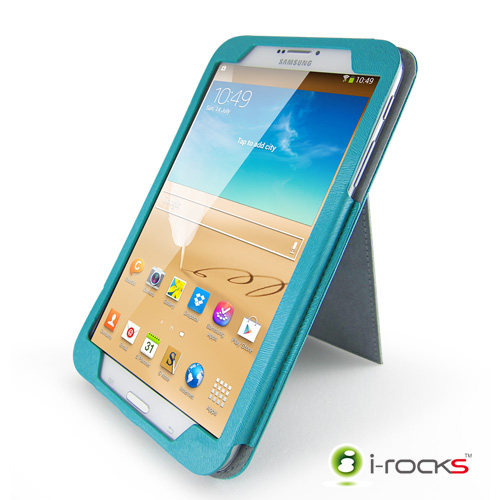 i-rocks Samsung Galaxy Tab3 8.0皮革保護套(藍)