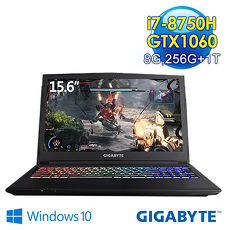 GIGABYTE技嘉 Sabre15-W8-2K7875H8GE2H1W10R 15.6吋 電競筆電 (i7-8750H/8G/GTX1060/256G/1T/WIN10)