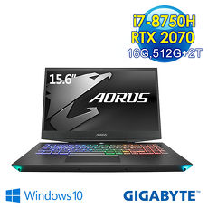 GIGABYTE 技嘉 AORUS 15-X9-2K875H16GE5W10 15.6吋 電競筆電(i7-8750H/16G/512G+2T/RTX 2070-8G/WIN 10)