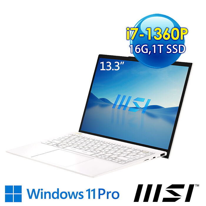 msi微星 Prestige 13Evo A13M-086TW 13.3吋 商務筆電 (i7-1360P/16G/1T SSD/Win11Pro)