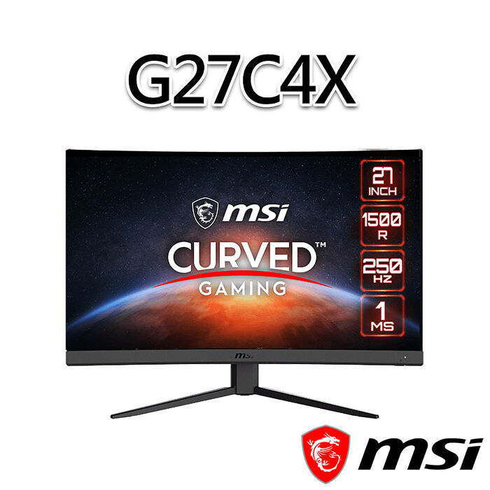 msi微星 G27C4X 27吋 曲面電競螢幕