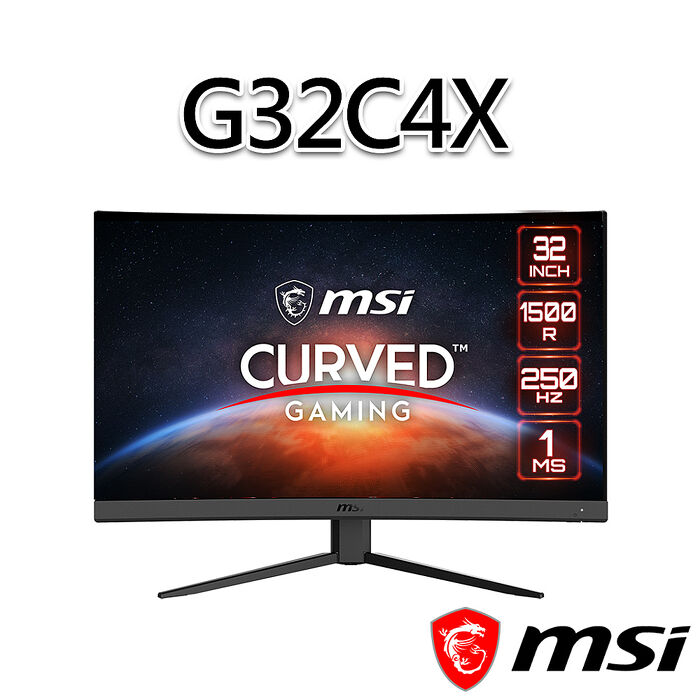 msi微星 G32C4X 31.5吋 曲面電競螢幕