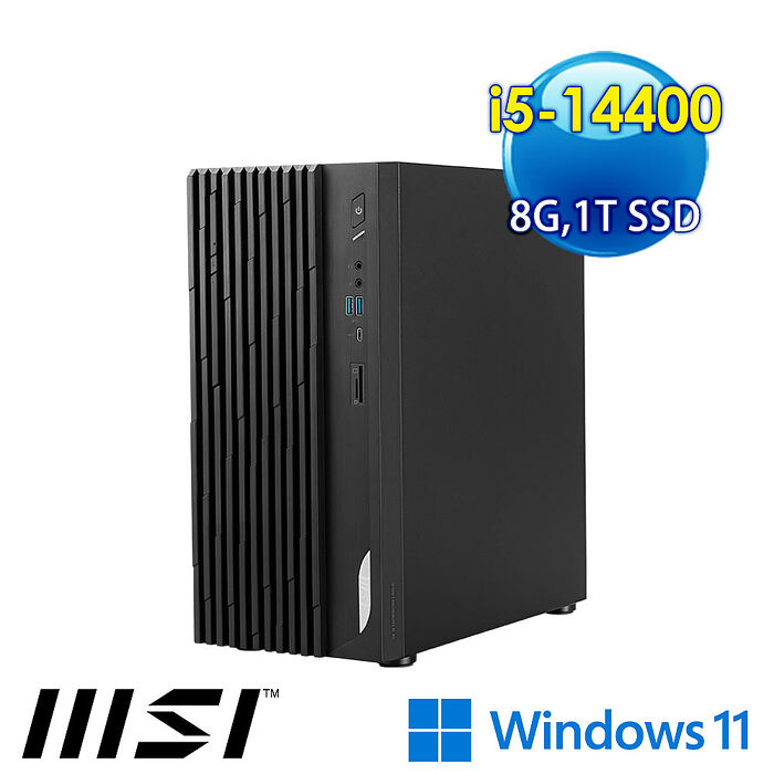 msi微星 PRO DP180 14-275TW 桌上型電腦 (i5-14400/8G/1T SSD/Win11)