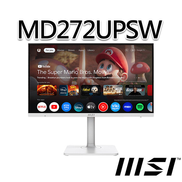 msi微星 Modern MD272UPSW 27吋 螢幕(27/3840x2160/16:9/60Hz/喇叭/白)