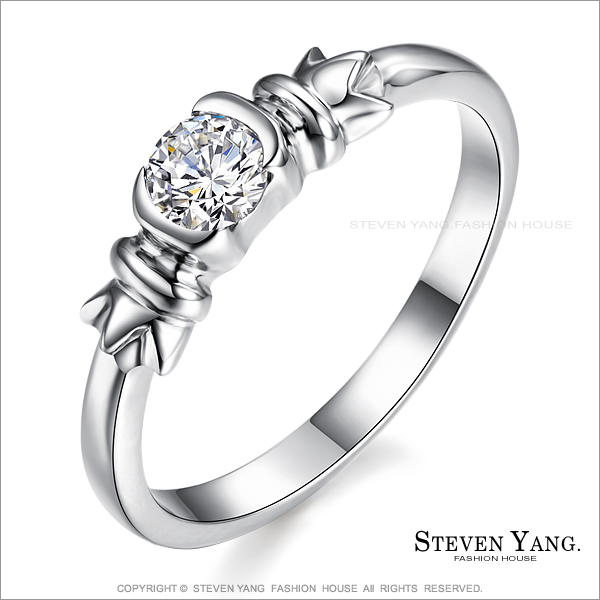 STEVEN YANG【KA3004】西德鋼飾「唯一幸福」戒指 尾戒 八心八箭 甜美淑女 *單個價格*美圍#6