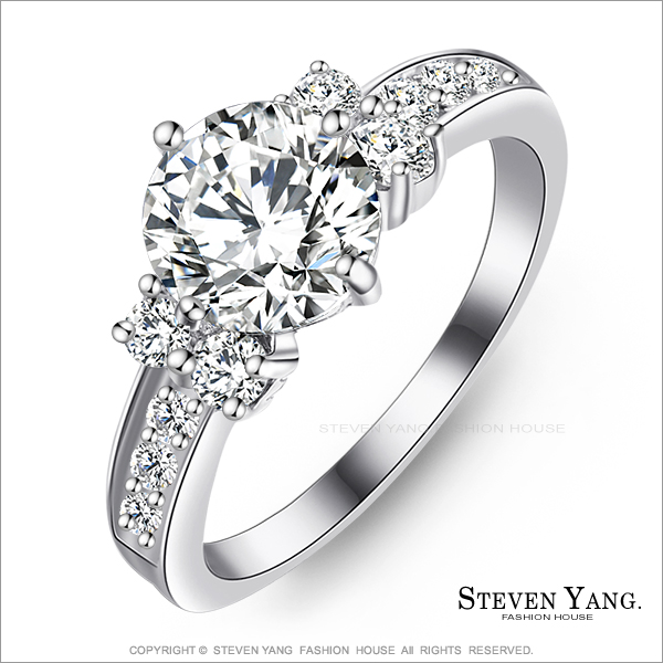 STEVEN YANG【KA3060】西德鋼飾「華麗艷妃」戒指 八心八箭 甜美淑女*單個價格*