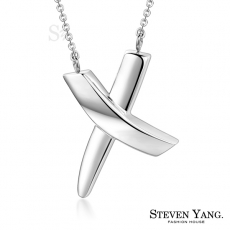 STEVEN YANG【KC3118】珠寶白鋼飾「浪漫交織」鋼項鍊 銀色款 附鋼鍊*單個價格*