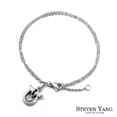 STEVEN YANG【KB592】珠寶白鋼飾「天使蛋」鋼手鍊 甜心小資女 不易掉鑽 畢業禮物