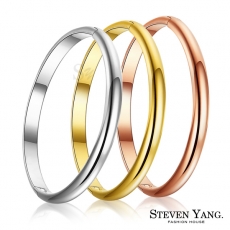 STEVEN YANG【KB3118】西德鋼飾 時尚素面鋼手環 *單個價格*三款任選銀色