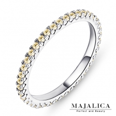 Majalica【KPR4001】925純銀飾「玩美」純銀戒指 線戒 混搭戒 不易掉鑽 D香檳金 *單個價格* 附保證卡D香檳金#5