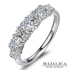 925純銀戒指 Majalica「閃耀依戀」不易掉鑽 鋯石 附保證卡 PR6025