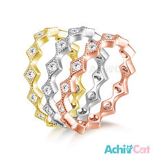925純銀戒指 AchiCat 純銀飾 祝福之冠 尾戒線戒 單個價格 AS6045