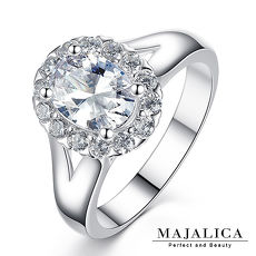 925純銀戒指 Majalica「純淨思念」不易掉鑽 鋯石 附保證卡 PR6035