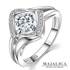 925純銀戒指 Majalica「典藏晶鑽」不易掉鑽 鋯石 附保證卡 PR6010美圍#6