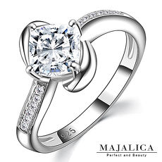 925純銀戒指 Majalica「完美晶鑽」不易掉鑽 鋯石 附保證卡 PR6008