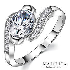 925純銀戒指 Majalica「優美戀曲」不易掉鑽 鋯石 附保證卡 PR6005美圍#6