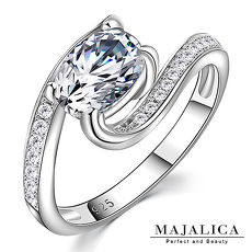 925純銀戒指 Majalica「璀璨奇緣」不易掉鑽 鋯石 附保證卡 PR6002