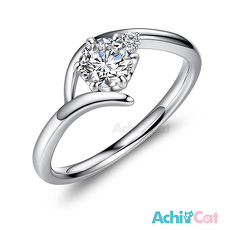 925純銀戒指 AchiCat 純銀飾 最美依戀 婚戒 AS6019