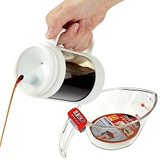 【特惠組】日本ASVEL油控式350ml調味油玻璃壺+300ml量杯