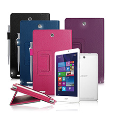 宏碁ACER Inconia Tab 8 / W1-810 經典商務書本式 磁扣支架保護套