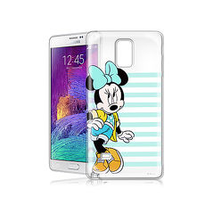 迪士尼授權正版 Samsung Galaxy Note 4 街頭系列透明軟式手機殼(俏米妮)
