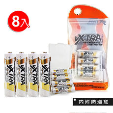 VXTRA飛創★3號AA高容量 2000mAh低自放充電電池(8顆量販包)