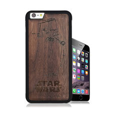 電影授權正版 STAR WARS星際大戰 iPhone 6/6s plus 5.5吋核桃木雷雕手機殼(帝國機器人)