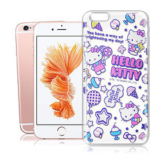三麗鷗正版授權 Hello Kitty iPhone 6/6s 4.7吋 樂園系列透明軟式手機殼(繽紛凱蒂)