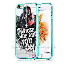MARVEL漫威 Apple iPhone SE / 5S 美國隊長3 彩繪電鍍保護軟套 (英雄內戰)