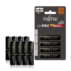 【日本製】Fujitsu富士通 低自放電4號 900mAh鎳氫充電電池 HR-4UTHC (4號12入)