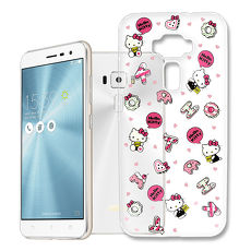 三麗鷗授權 Hello Kitty 凱蒂貓 ASUS ZenFone 3 5.2吋 ZE520KL 浮雕彩繪透明手機殼(繽紛點心)