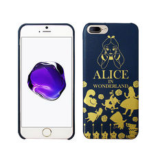 迪士尼正版授權 魔鏡夢遊仙境 iPhone 8 Plus/iPhone 7 Plus 精緻燙金皮革手機殼(愛麗絲)