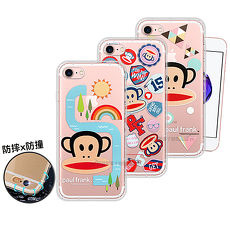 大嘴猴正版授權 iPhone 8/iPhone 7 原創風格 氣墊保護手機殼(幾何 / 徽章 / 彩虹)徽章