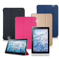 VXTRA ACER Iconia One 10 B3-A40/A7002 經典皮紋三折保護套 平板皮套 宏碁