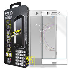 MONIA SONY Xperia XZ1 Compact 滿版9H鋼化極度透光無痕玻璃膜(白) 玻璃貼 保護貼