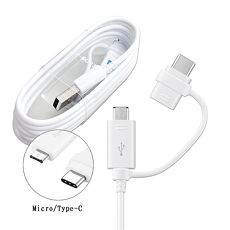 三星原廠 Samsung Micro / Type-C 二合一原廠高速傳輸線 支援快充 EP-DG930DWEGWW(平輸密封包裝)