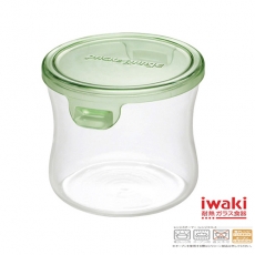 【iwaki】玻璃微波罐 240ml(圓型綠)